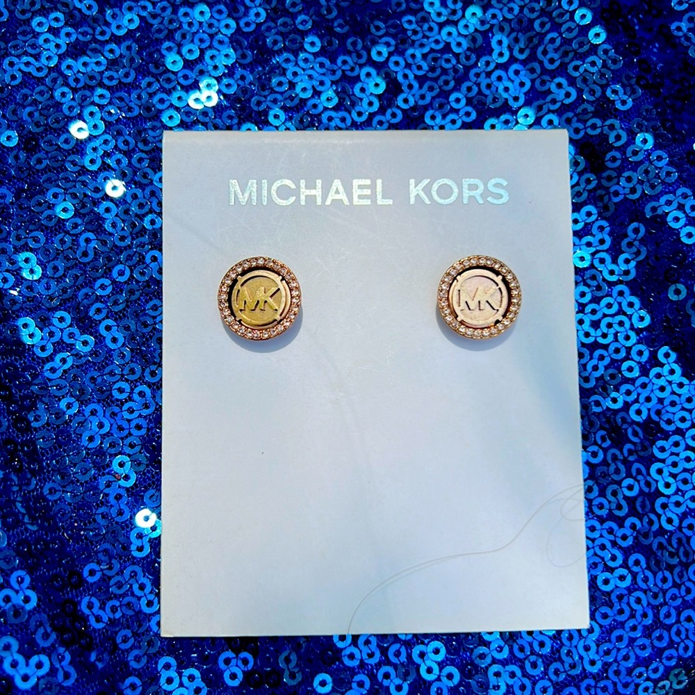 Michael Kors Rose Gold Tone Stud Earrings